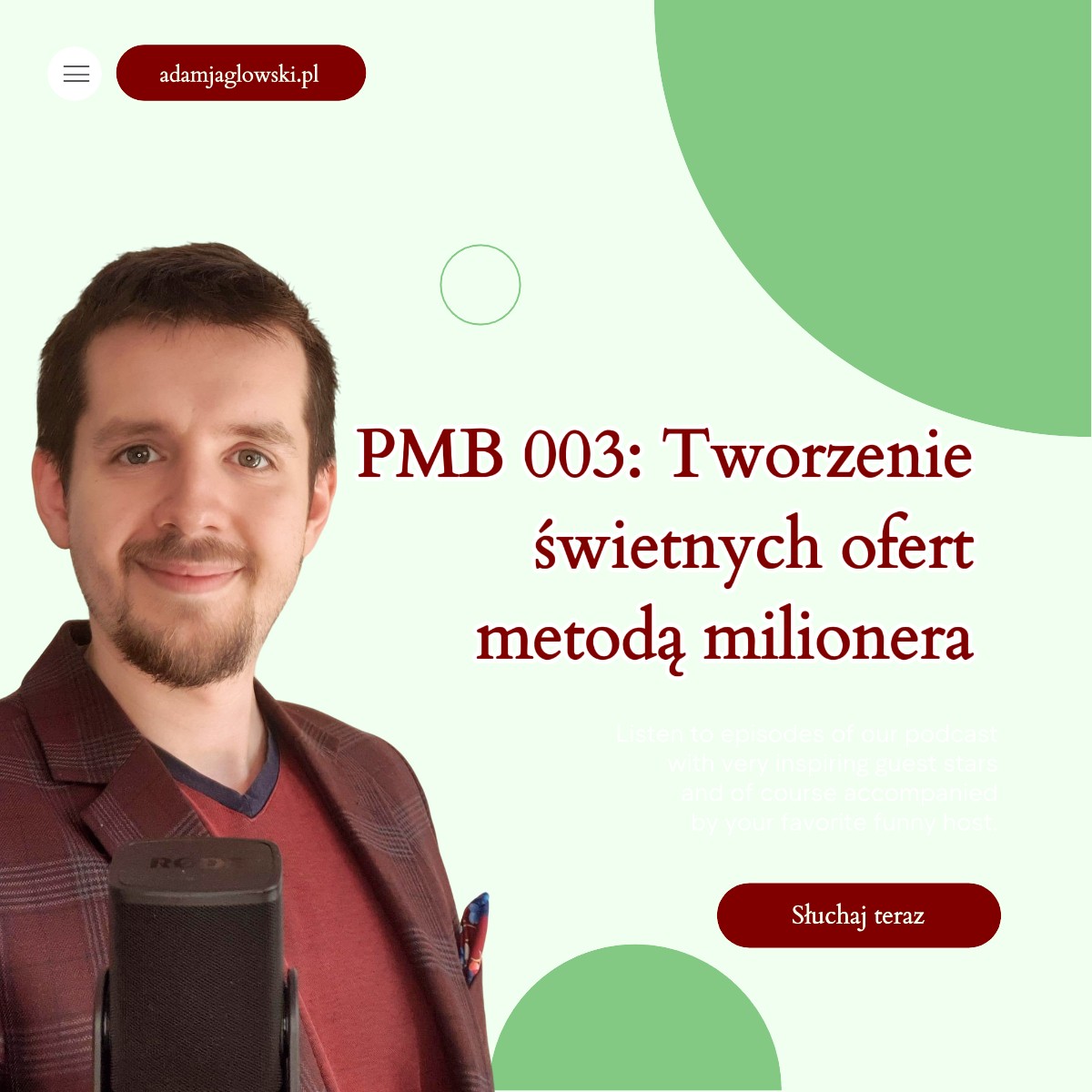 PMB 003: Tworzenie świetnych ofert metodą amerykańskiego milionera