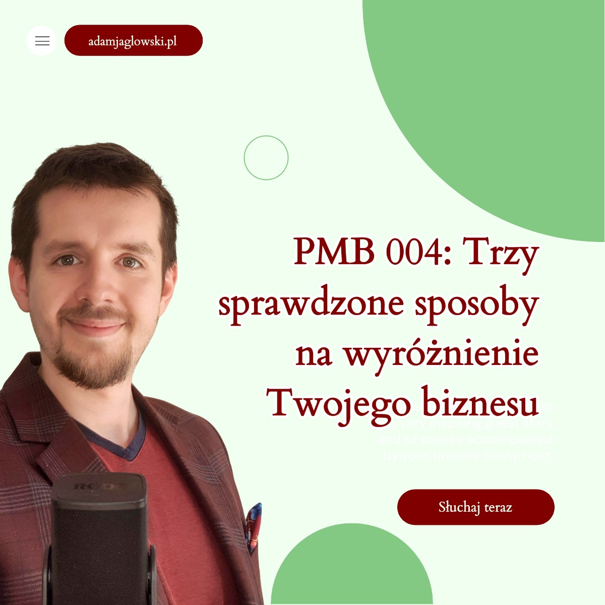 PMB 004: Trzysprawdzone sposobyna wyróżnieniewojego biznesu